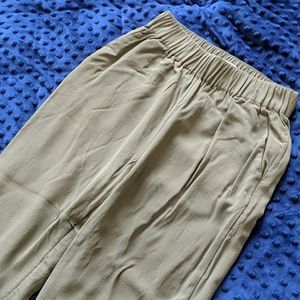 Silk Grana ankle pants, long